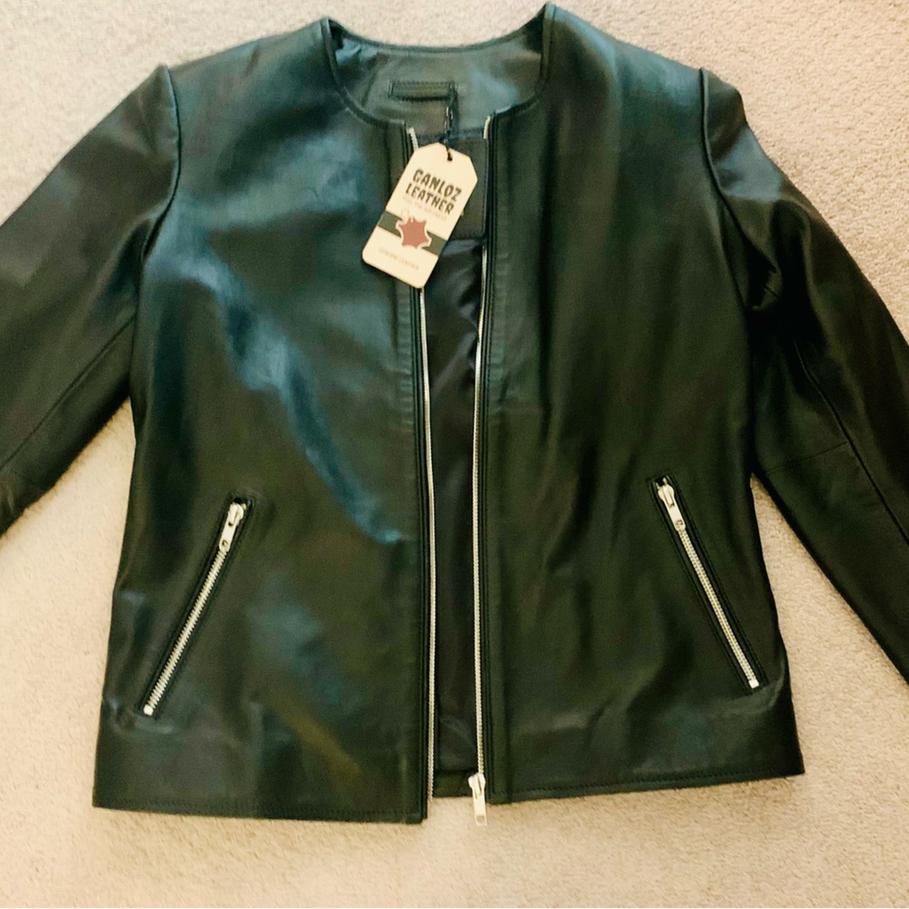 Women's Genuine Black Leather Jacket